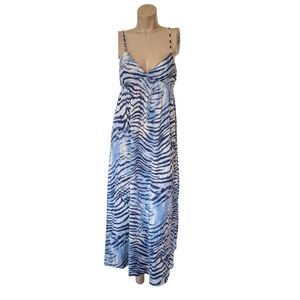 mark. Blue and White Resort Maxi Sundress